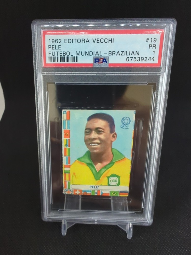 1962 Editora Vecchi Futbol Mundial Brazil 2026 World Cup Lampo #19 Pele PSA 1
