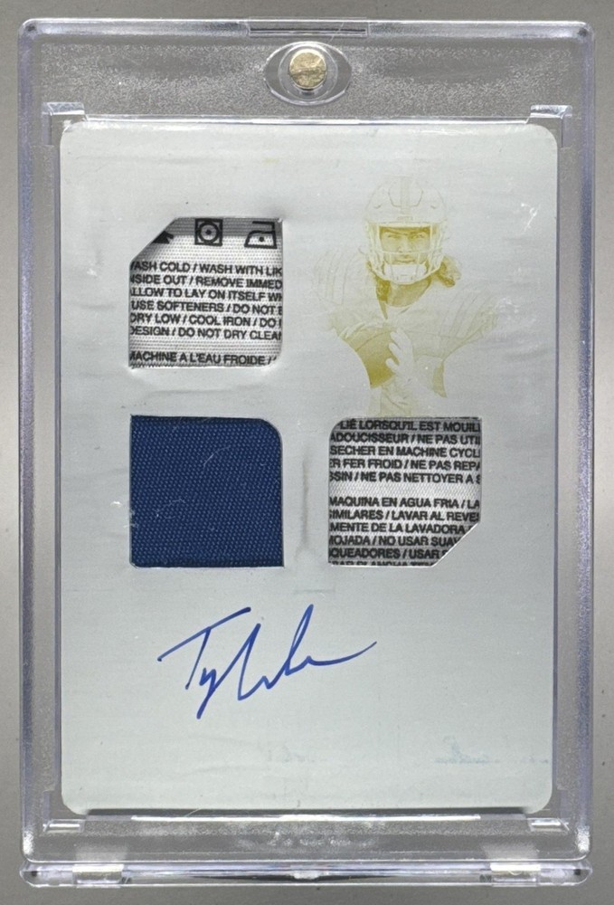 Tyler Warren 2025 National Treasures Yellow Plate RC Laundry Tag Patch Auto 1/1