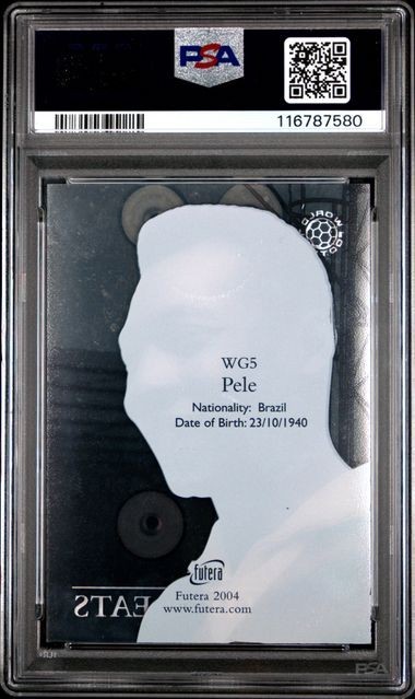 2004 FUTERA WORLD FOOTBALL WORLD GREATS #WG5 PELE PSA 6 Brazil World Cup great view 2