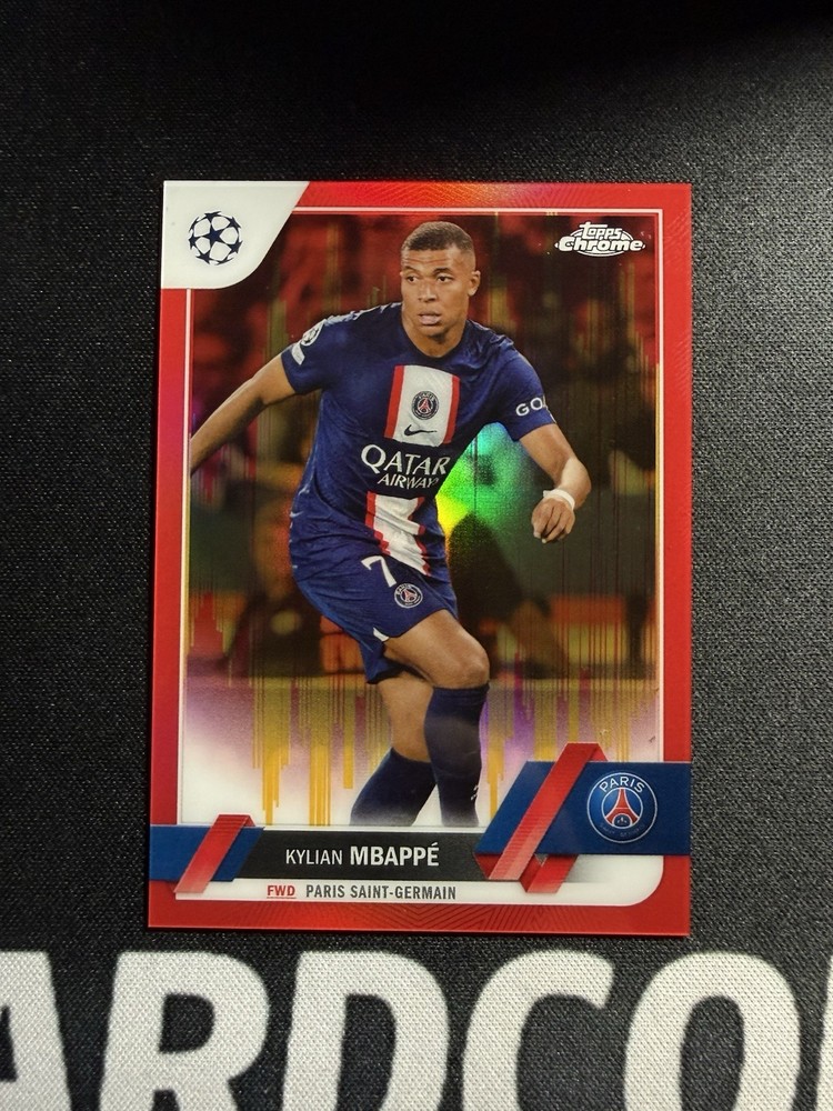 2022-23 Topps Chrome Kylian Mbappe SSP Red & Gold Seismic #100 PSG CASE HIT!!!