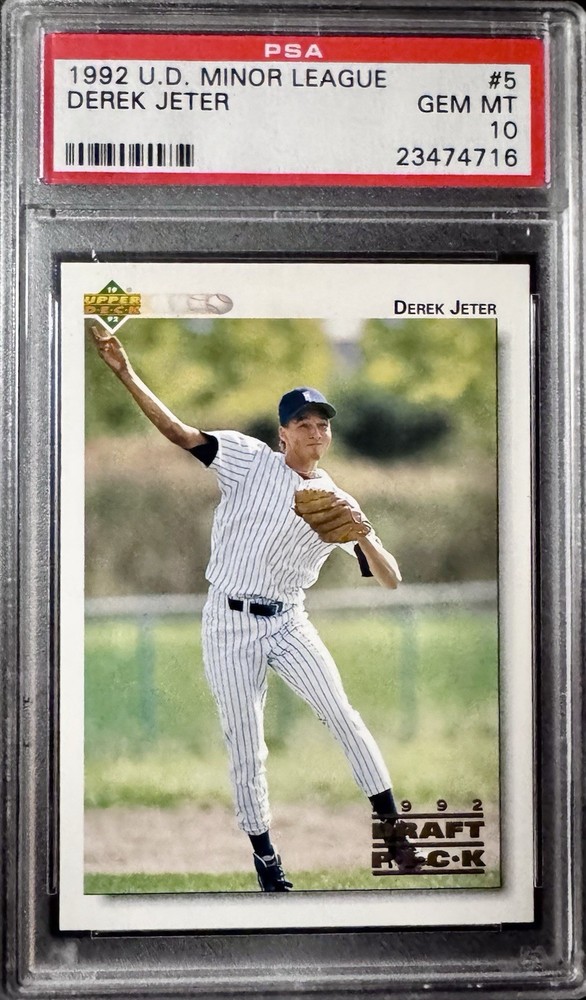 1992 Upper Deck Minor League #5 Derek Jeter RC HOF Rookie PSA 10 GEM MINT