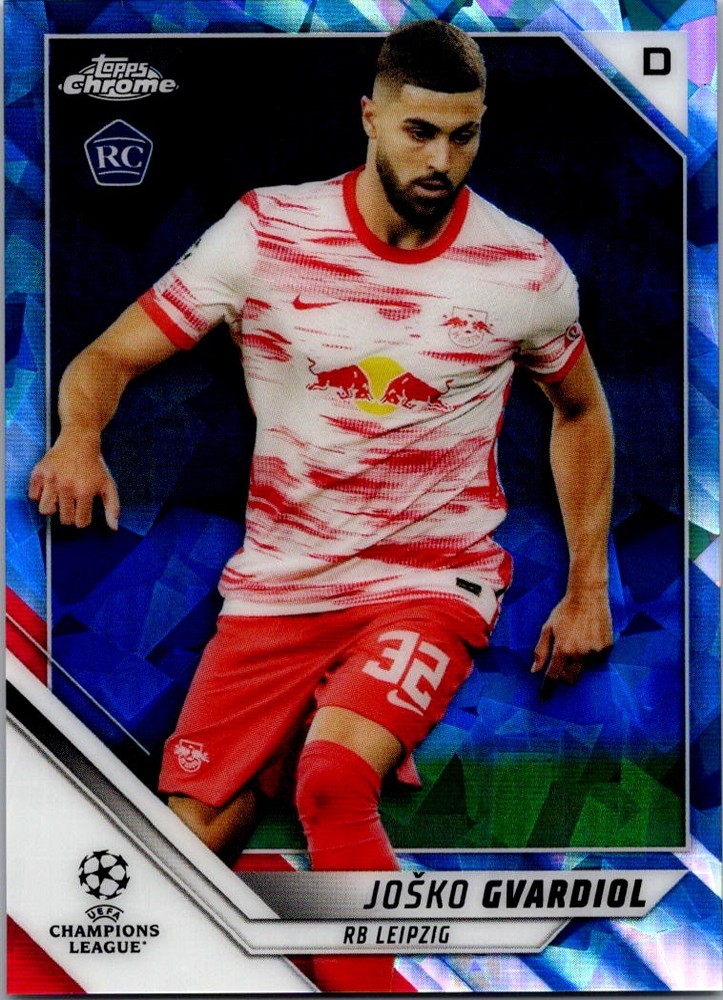 2021-22 Topps Chrome UEFA Sapphire Josko Gvardiol RC RB Leipzig bx3b