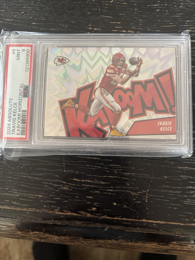 2024 PANINI ABSOLUTE KABOOM! HORIZONTAL 5 TRAVIS KELCE PSA 9