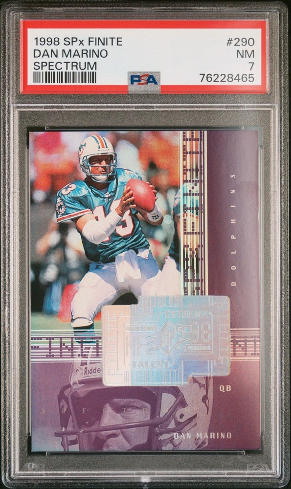 1998 Upper Deck SPx Finite Extreme Talent Spectrum /150 Dan Marino - PSA 7