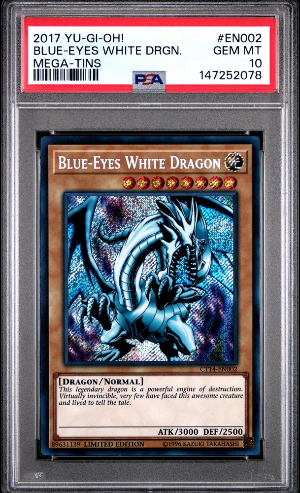 2078 Blue-Eyes White Dragon 2017 Yu-Gi-Oh! Mega Tin #CT14-EN002 PSA 10