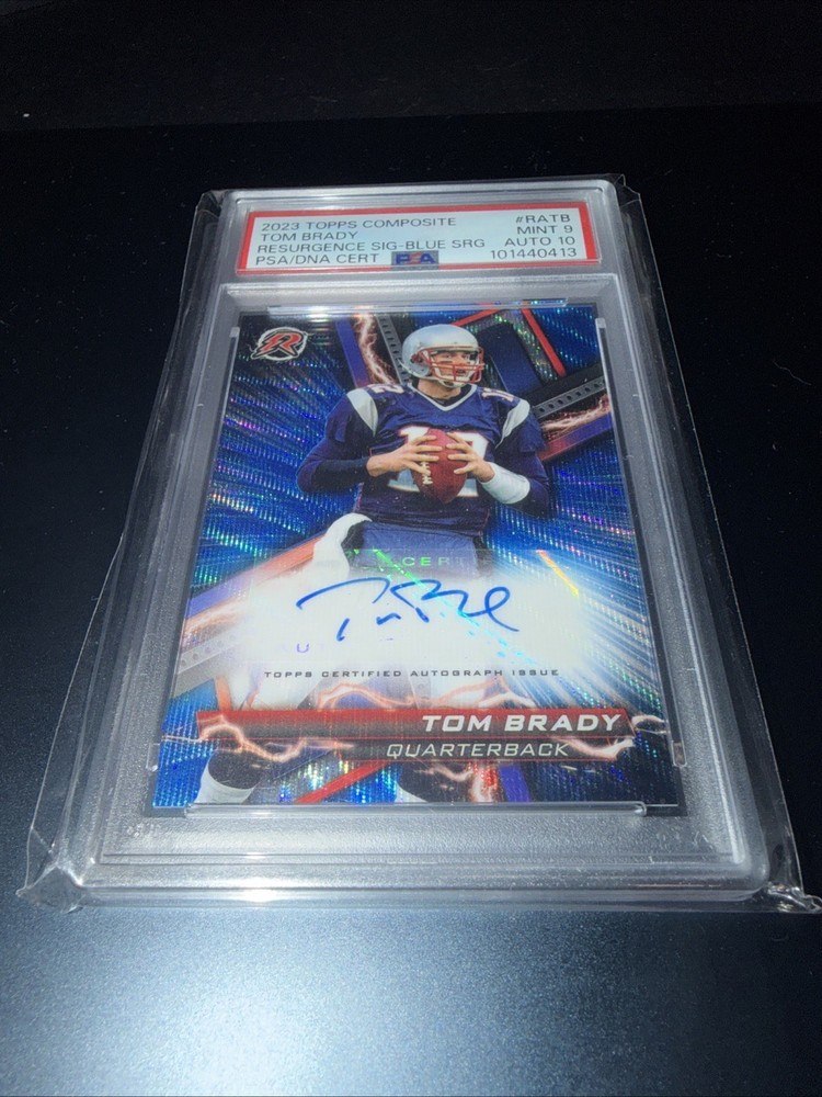 2023 Topps Composite Tom Brady Resurgence Blue Auto /10 PSA 9 AUTO 10! GOAT!