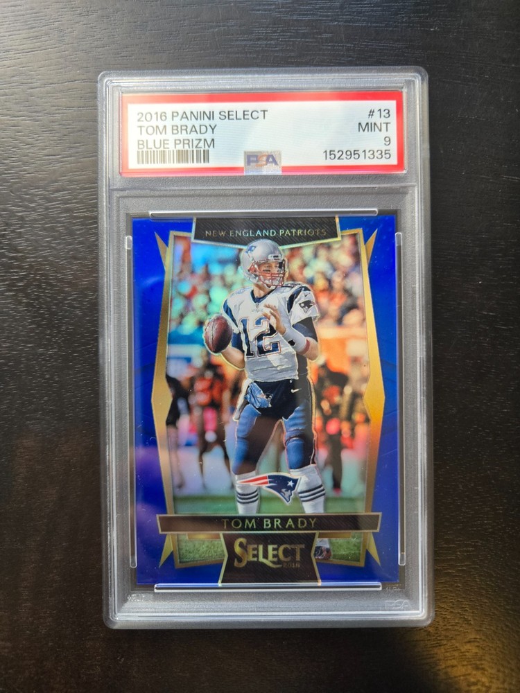 2016 Panini Select Blue Prizm Tom Brady PSA 9 Mint #/149