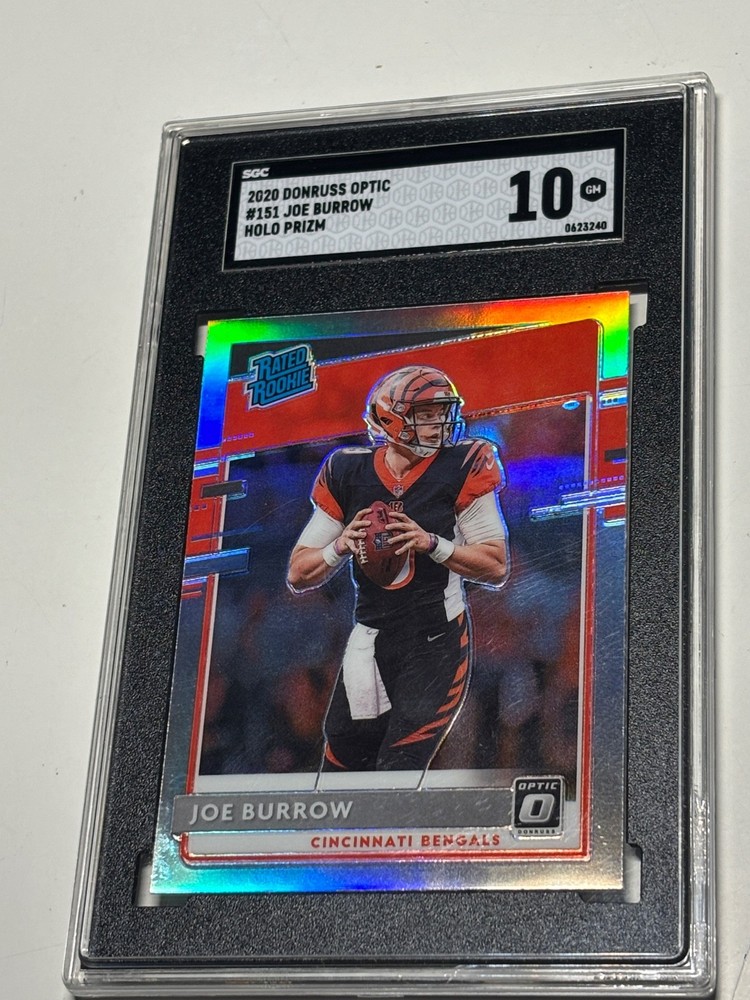 2020 Panini Donruss Optic Joe Burrow Holo Silver Prizm Rookie SGC 10