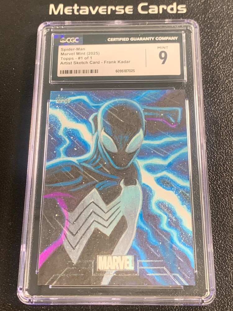 2025 Topps Marvel Mint Spider-Man Original Sketch By Frank Kadar Auto 1/1 CGC9