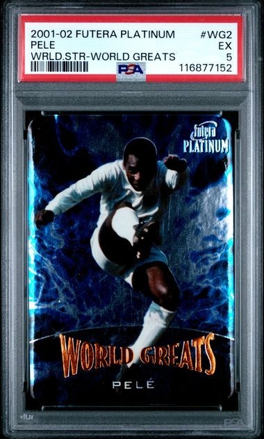 2001 FUTERA PLATINUM WORLD STARS WORLD GREATS WG2 PELE PSA 5  565 of 2000 brazil