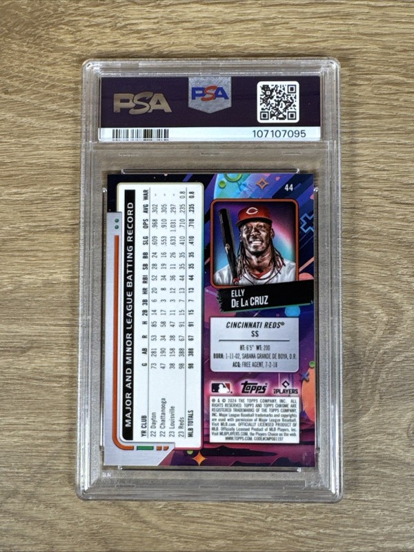 2024 Topps Cosmic Chrome - Elly De La Cruz #44 (RC) PSA 9 view 2