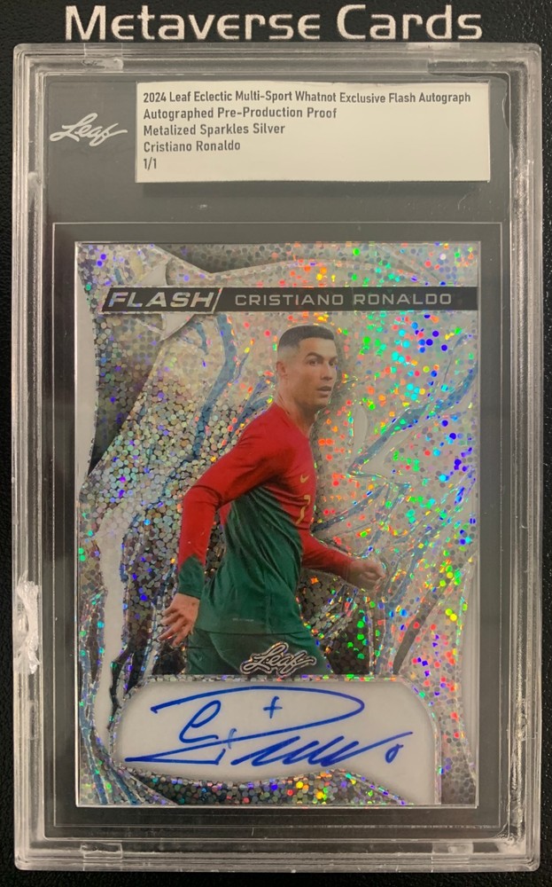 2024 Leaf Ecletic Auto Metalized Sparkles Silver Cristiano Ronaldo 1/1