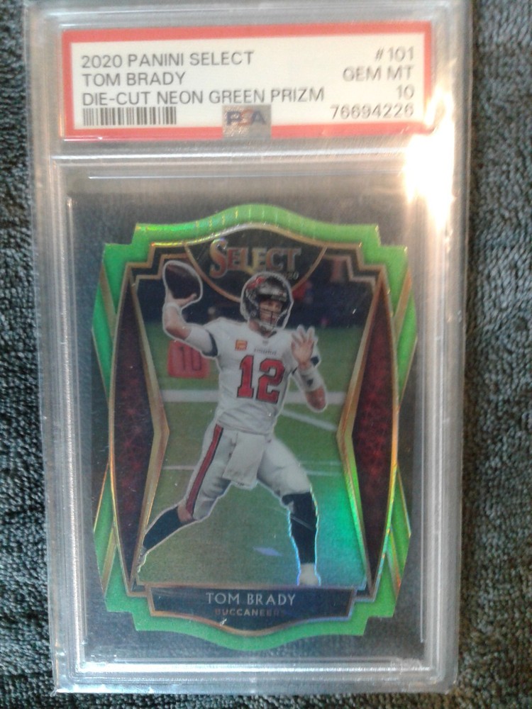 2020 Select Tom Brady Green Die-cut PSA 10 Gem Mint
