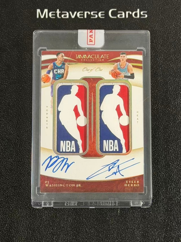 2019-20 Immaculate Dual Rookie Logoman Auto PJ Washington jr Tyler Herro 1/1