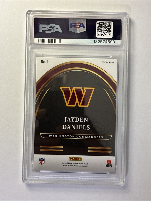 2024 Panini Select Select Future Prizm Jayden Daniels #4 PSA 9 view 2