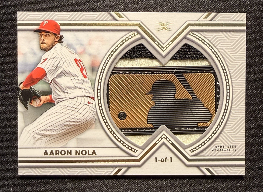 Topps 2022 Definitive Collection Aaron Nola 1/1 DPC-AN Phillies LOGO MAN PATCH