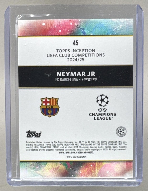 Neymar Jr 2024 Topps Inception UEFA Club Competition #45 view 2