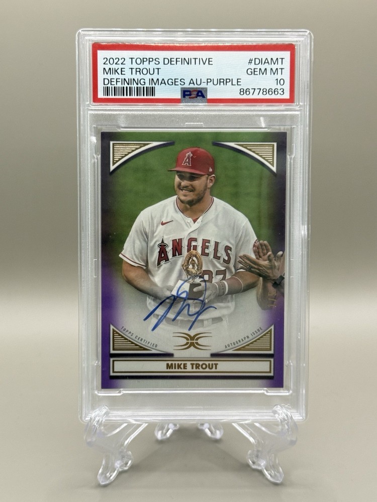 2022 Topps Mike Trout Defining Images Auto /5 PSA 10 POP 1 LA Angels
