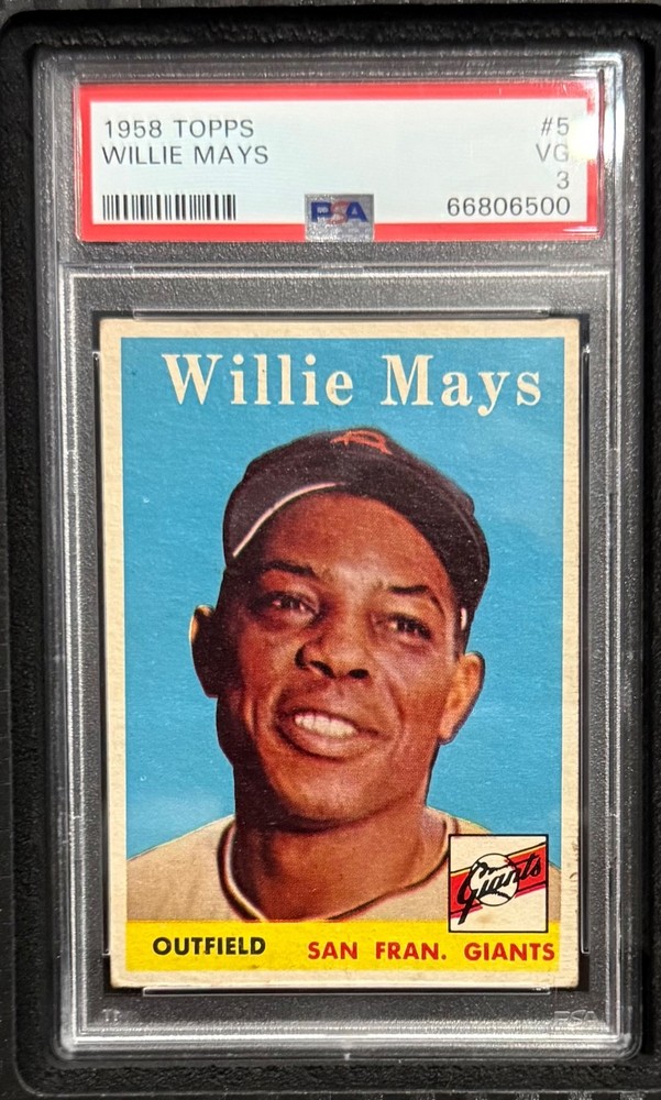1958 Topps - Willie Mays #5 GIANTS *HOF* PSA 3 - VG
