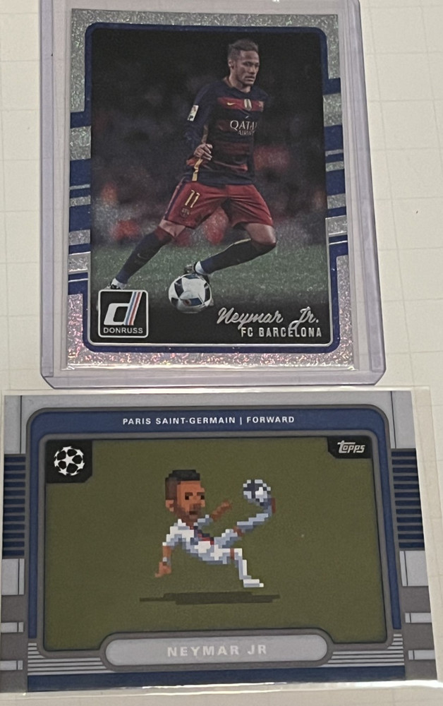 Neymar Jr. Team Brazil, FC Barcelona Donruss silver foil,Topps no.8b-6 World Cup