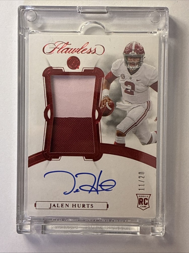 2020 Flawless Jalen Hurts Auto Rc Patch /20 Alabama