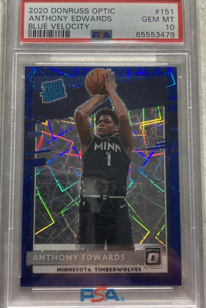 2020 Anthony Edwards Optic Blue Velocity Psa 10