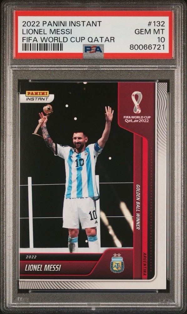 2022 Panini Instant FIFA World Cup Qatar - Lionel Messi #132 /6262 PSA 10