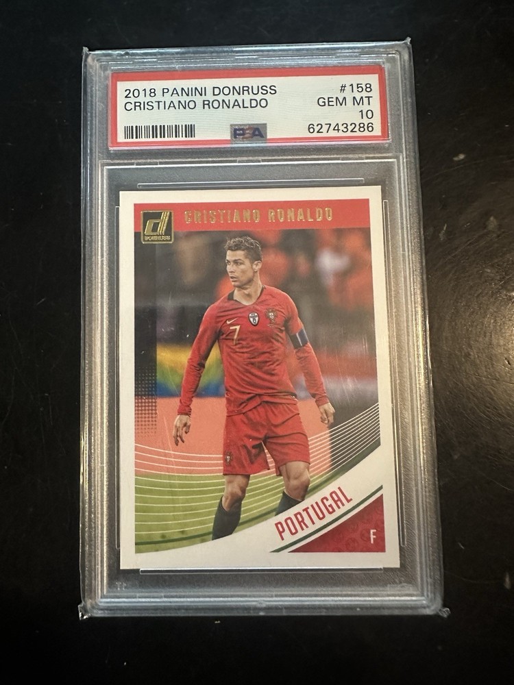 2018 Panini Donruss Soccer Card #158 Cristiano Ronaldo PSA 10 🇵🇹 Portugal 🔥⚽️