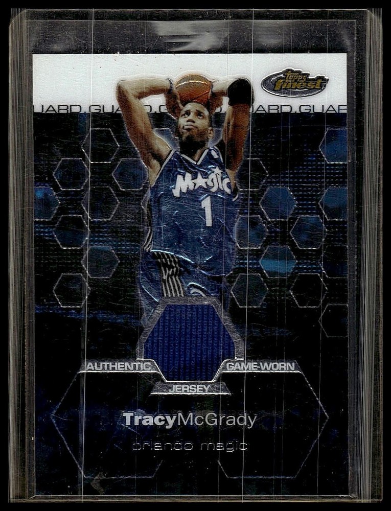2002-03 Finest / Tracy McGrady GAME-USED JERSEY PATCH /999