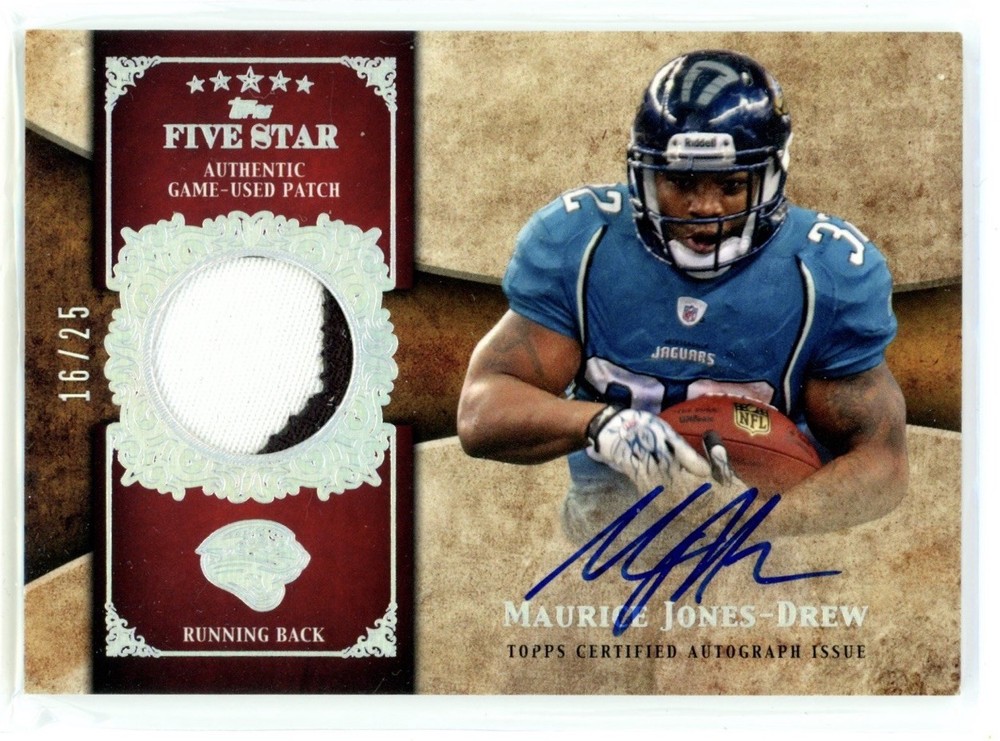 2011 Topps Five Star Maurice Jones-Drew Game Used Prime Patch Auto Holo /25