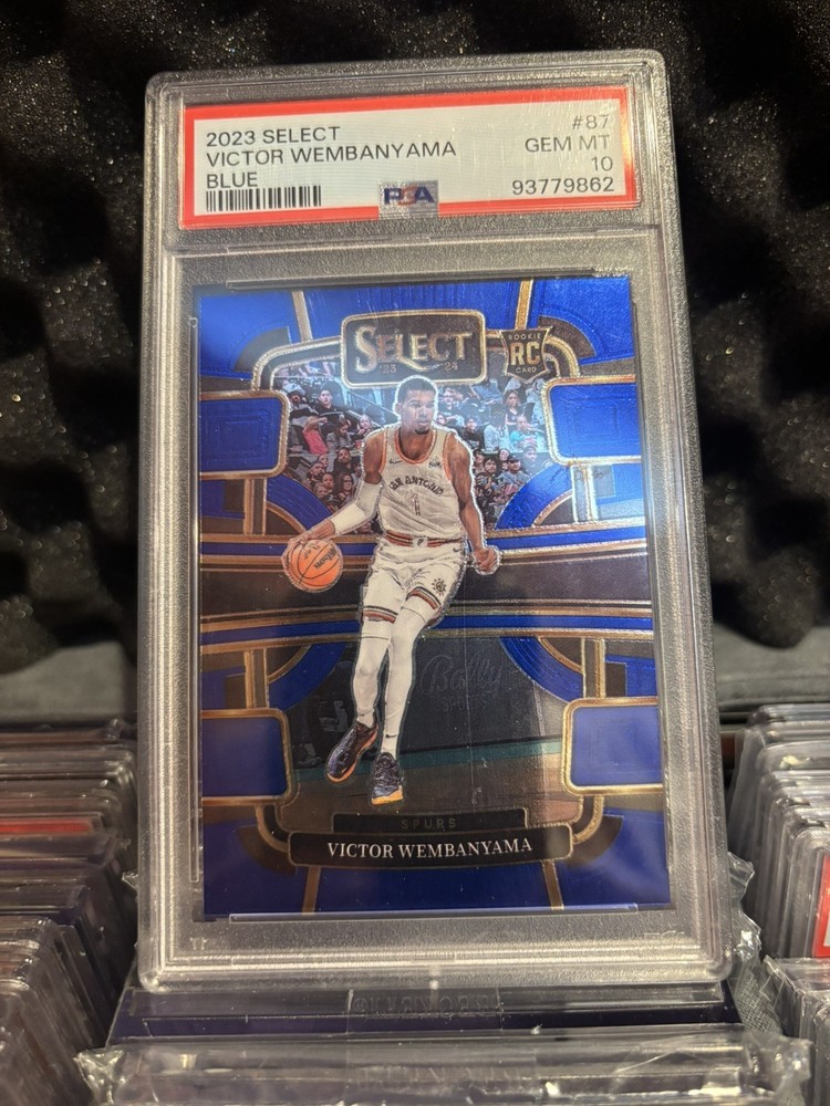🚀 🔥 WEMBY Panini Select 2023-24 Victor Wembanyama #87 Blue Rookie PSA 10 RC