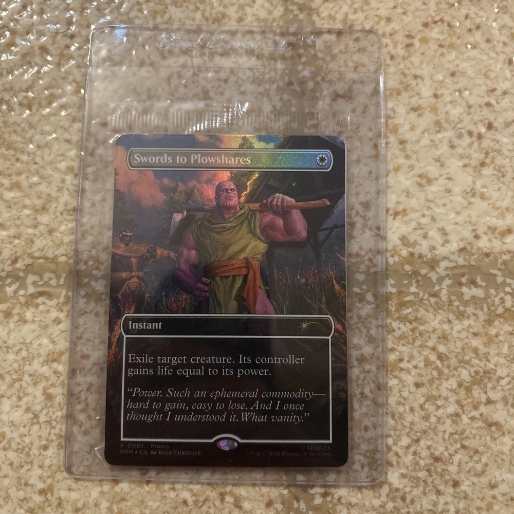 THANOS Magic the Gathering PSA Magazine Promo Swords to Plowshares Marvel Sealed