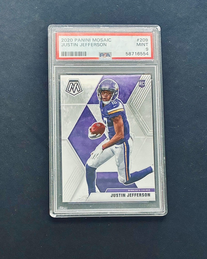 2020 Panini Mosaic Justin Jefferson Rookie RC | PSA 9 MINT | Minnesota Vikings 