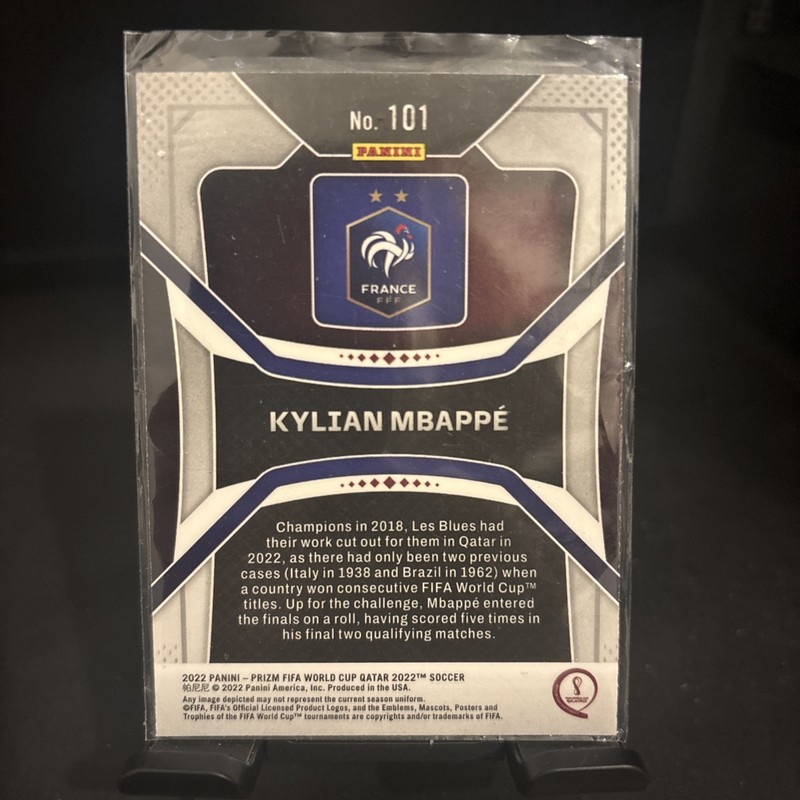 2022 Panini Prizm World Cup Qatar - Kylian Mbappe #101 view 2