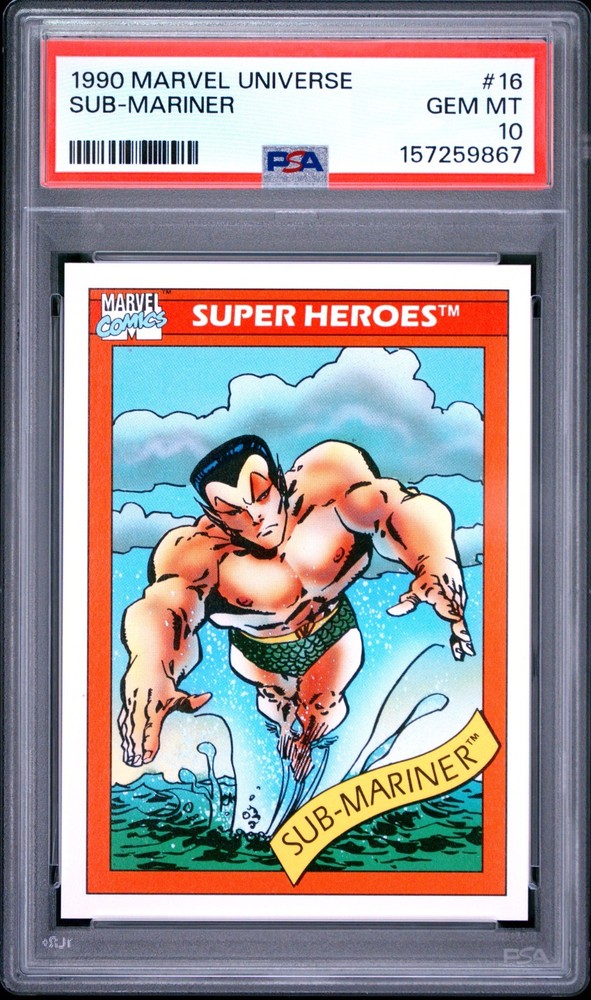 1990 Impel Marvel Universe Series 1 #16 Sub-Mariner PSA GEM MT 10