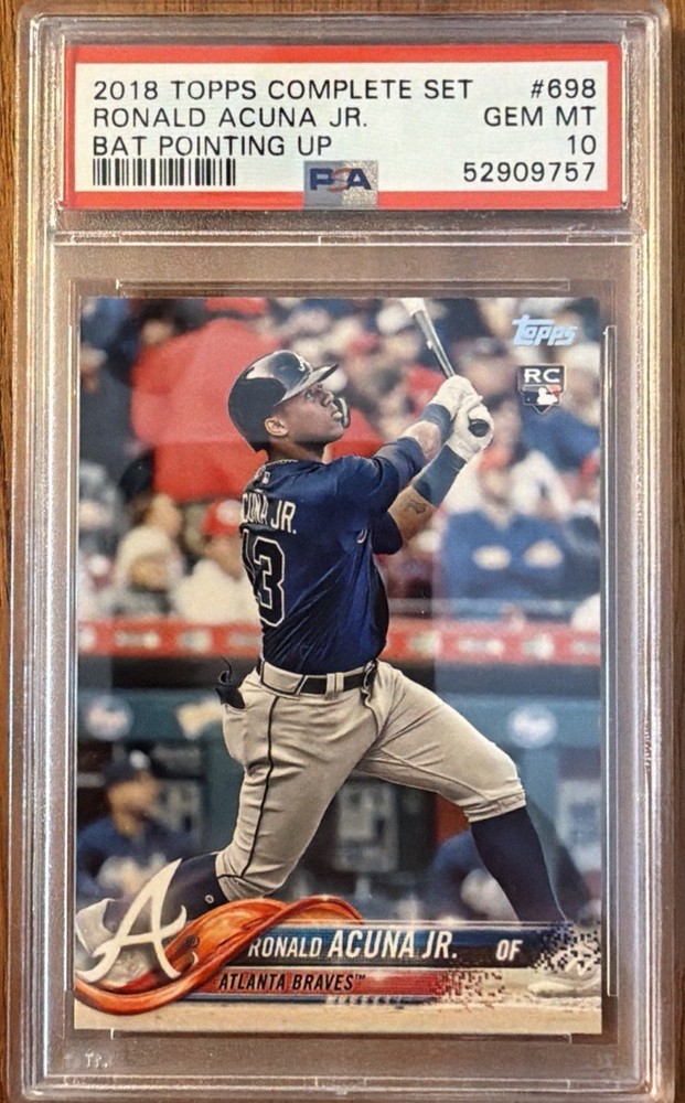 Ronald Acuna Jr. 2018 Topps Complete Set #698 Rookie Base PSA 10 RC Braves