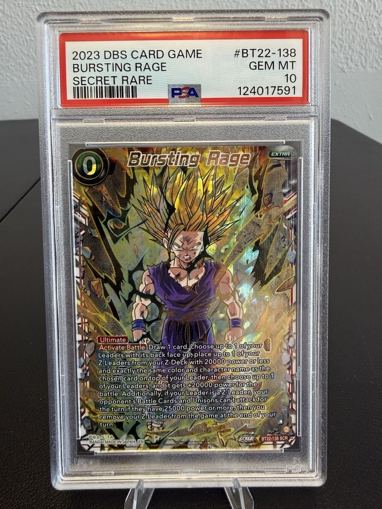 Dragon Ball Super Critical Blow #BT22138 Bursting Rage Secret Rare PSA 10