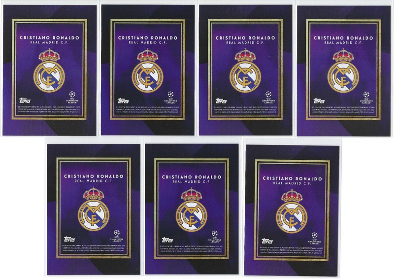 Cristiano Ronaldo, 7 card lot, 2023-24 Topps Deco UEFA Insert Legends view 2