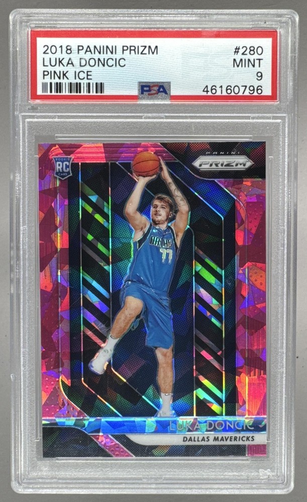 46160796 Luka Doncic 2018 Panini Prizm #280 Pink Ice Rookie RC PSA 9