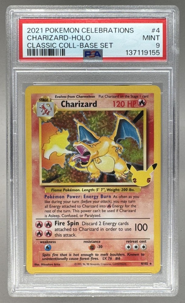 137119155 Charizard 2021 Pokemon Sword & Shield Celebrations Classic #4 PSA 9