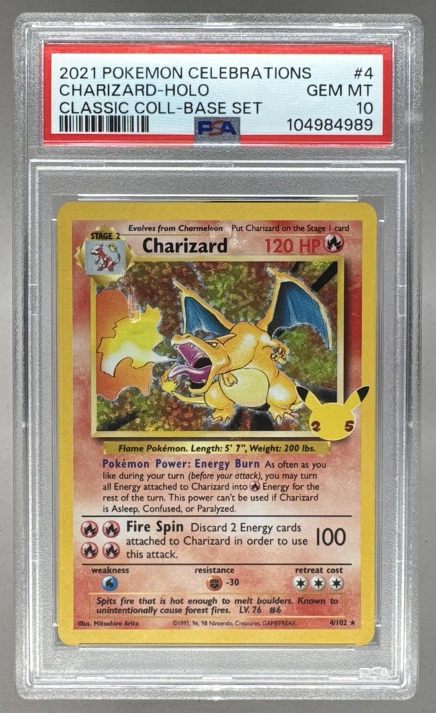 104984989 Charizard 2021 Pokemon Sword & Shield Celebrations Classic #4 PSA 10