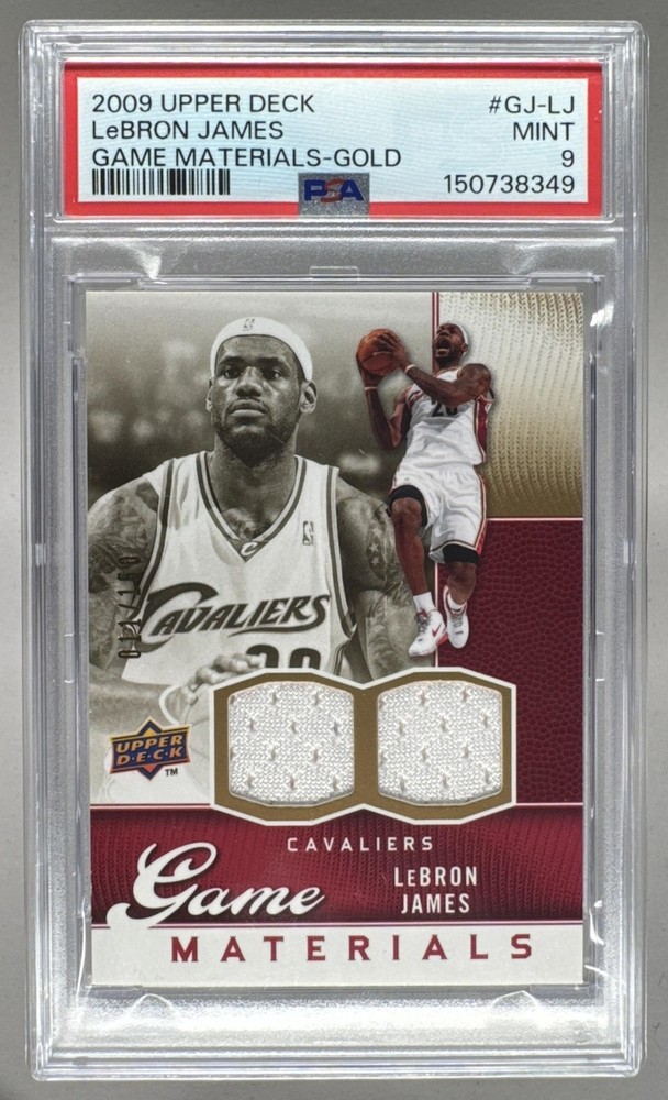 LeBron James 2009 Upper Deck #GJ-LJ Gold Game GU Patch 11/150 PSA 9