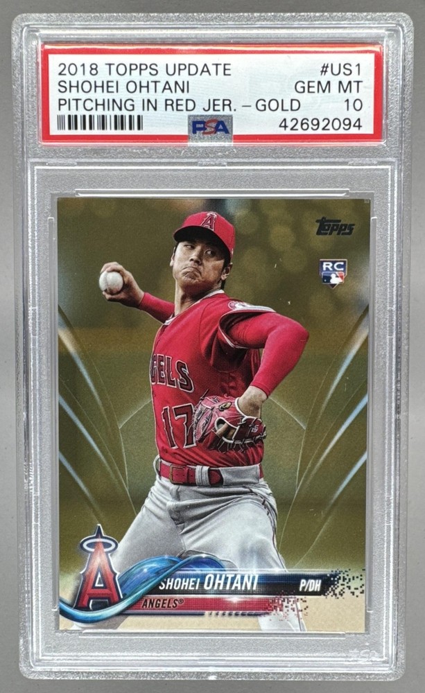 Shohei Ohtani 2018 Topps Update #US1 Gold Rookie RC 852/2018 PSA 10
