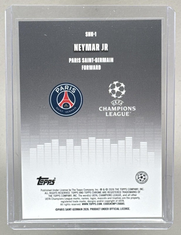 Neymar Jr 2025 Topps Chrome UEFA CC #SHH-1 Silenced view 2