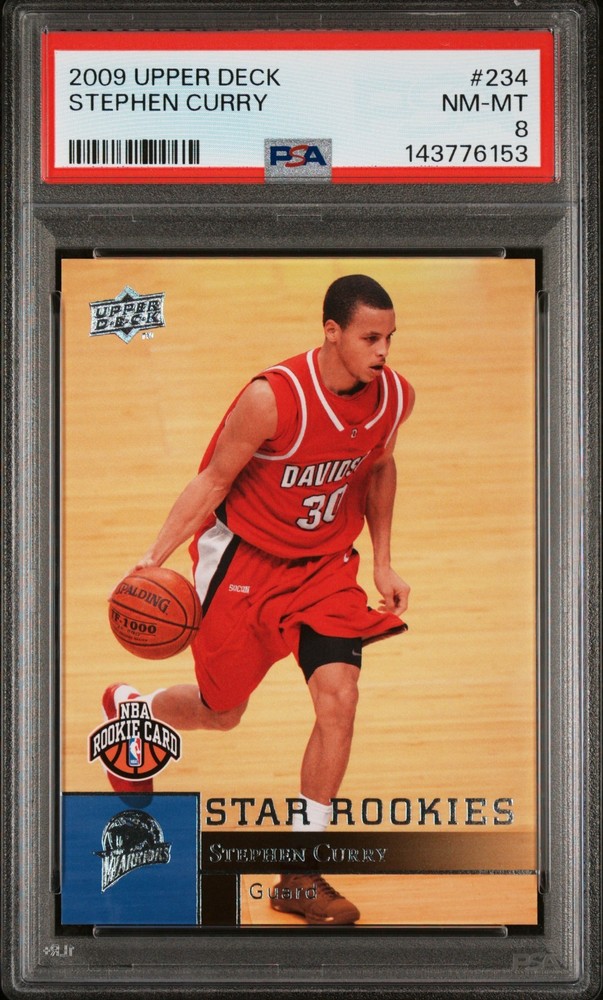 2009 Upper Deck Stephen Curry #234 Star Rookie Card PSA 8 NM-MINT
