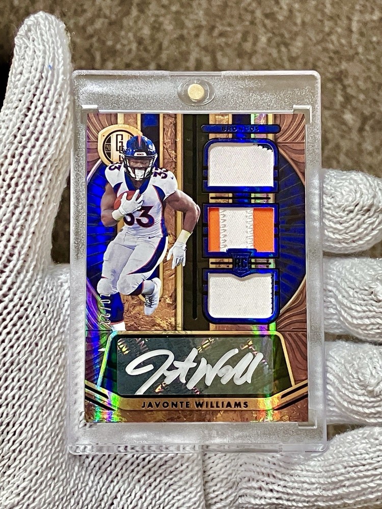 Javonte Williams 2021 Gold Standard /22 Triple Patch RPA Auto Rookie Broncos UNC