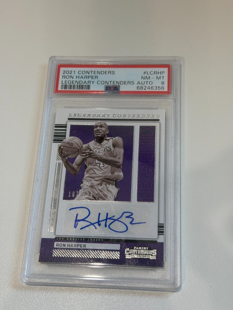 2021 Panini Contenders Ron Harper Legendary Contenders Auto /199 - PSA 8