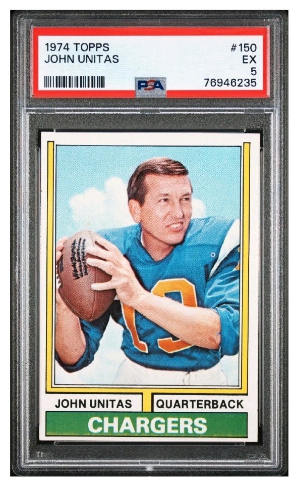 1974 Topps #150 Johnny Unitas (HOF) PSA 5