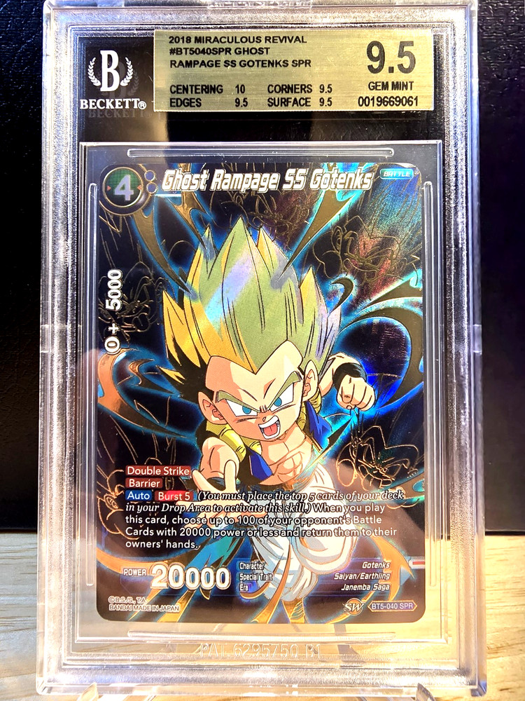 DBS DRAGON BALL SUPER GHOST RAMPAGE SS GOTENKS BT5-040 SPR BGS 9.5 GEM MINT 2018