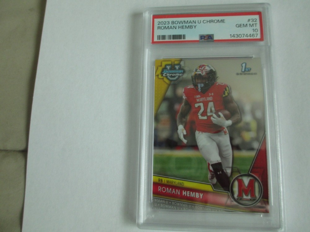 2023 BOWMAN U. CHROME ROMAN HEMBY ROOKIE CARD PSA 10 GEM MINT